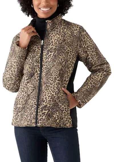 Women's Side Rib Puff Printed Jacket