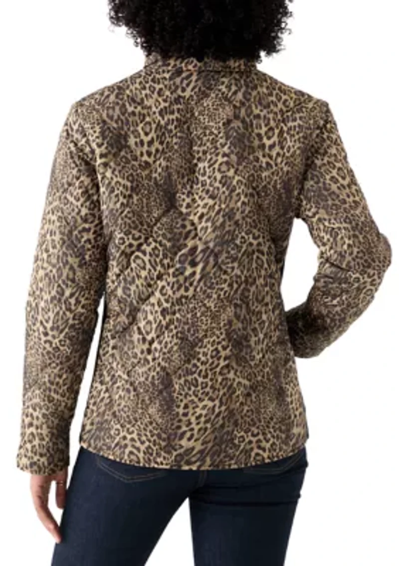 Women's Side Rib Puff Printed Jacket