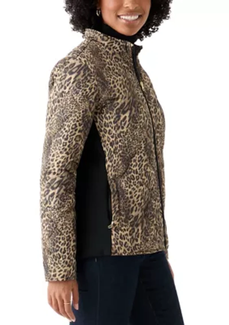 Women's Side Rib Puff Printed Jacket