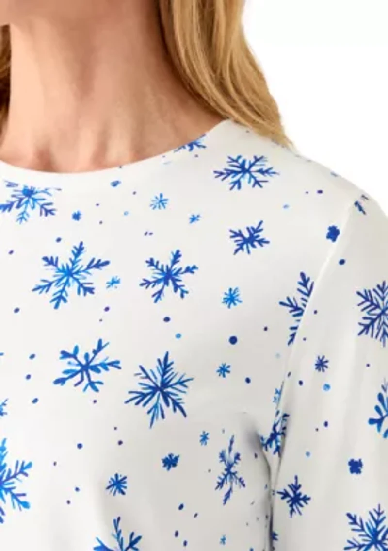 Women's 3/4 Sleeve Animal Print Top