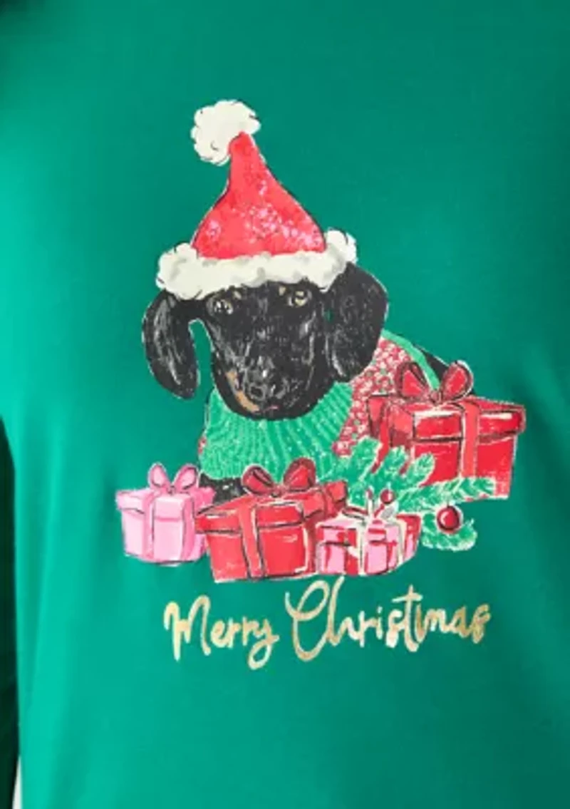 Women's 3/4 Sleeve Christmas Lights Graphic T-Shirt