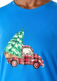 Women's 3/4 Sleeve Christmas Lights Graphic T-Shirt