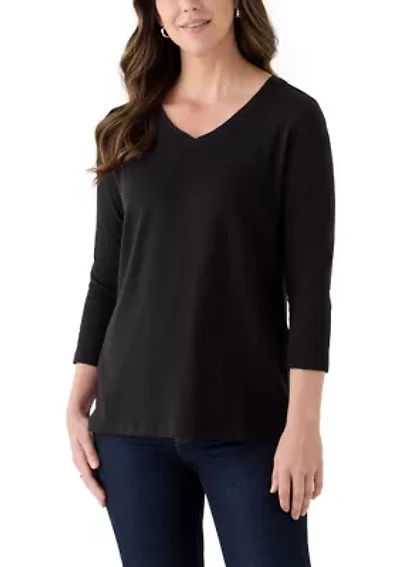 Women's Three-Quarter Sleeve V-Neck T-Shirt