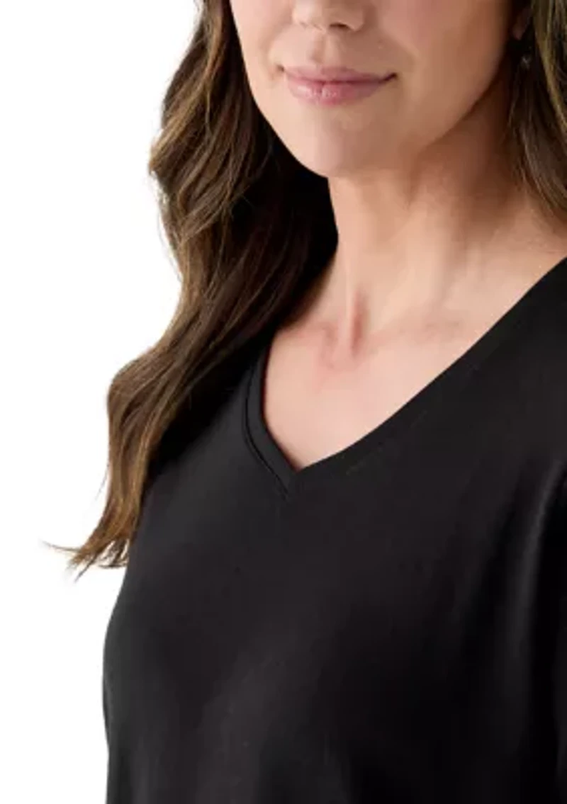 Women's Three-Quarter Sleeve V-Neck T-Shirt