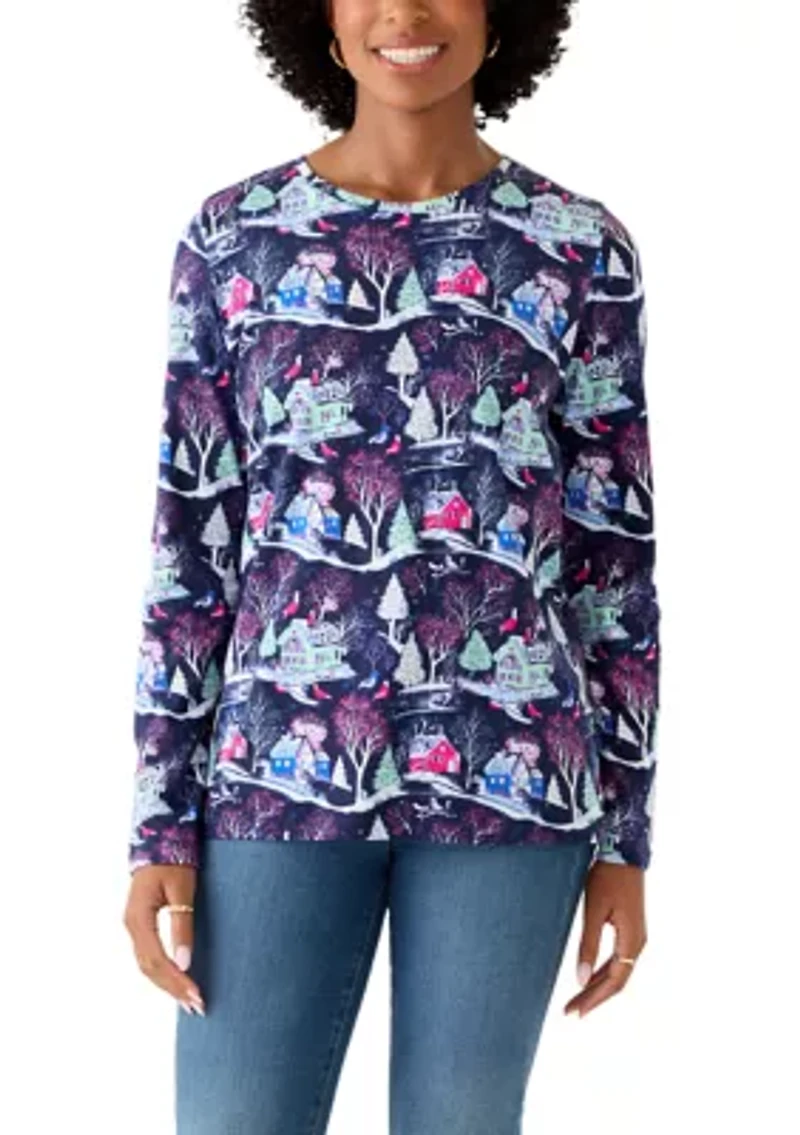 Women's Long Sleeve Printed Shirt