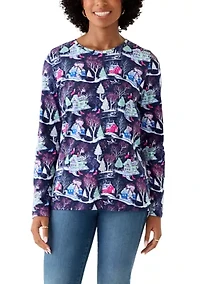 Women's Long Sleeve Printed Shirt