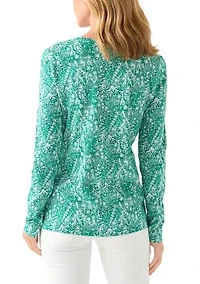 Women's Long Sleeve Printed Shirt
