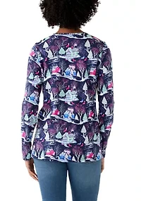 Women's Long Sleeve Printed Shirt