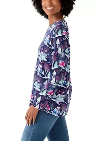 Women's Long Sleeve Printed Shirt