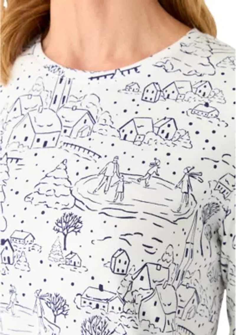 Women's Long Sleeve Printed Shirt