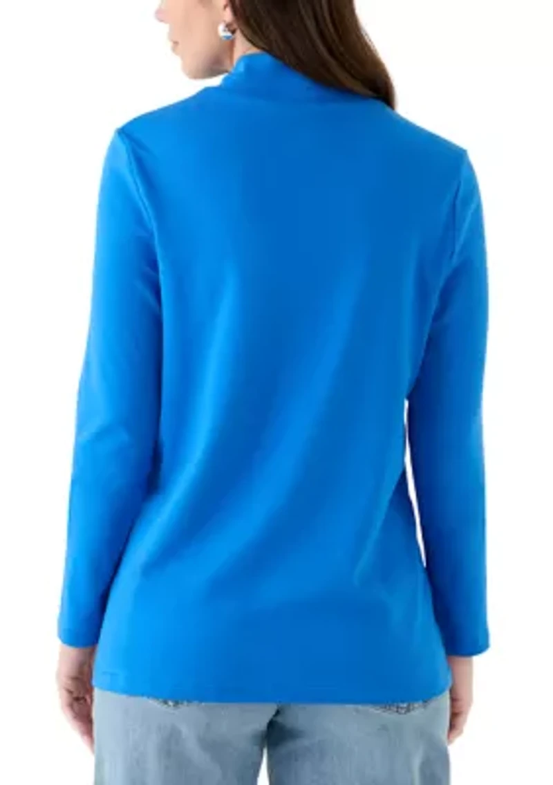 Women's Long Sleeve Mock Neck Top
