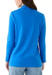 Women's Long Sleeve Mock Neck Top