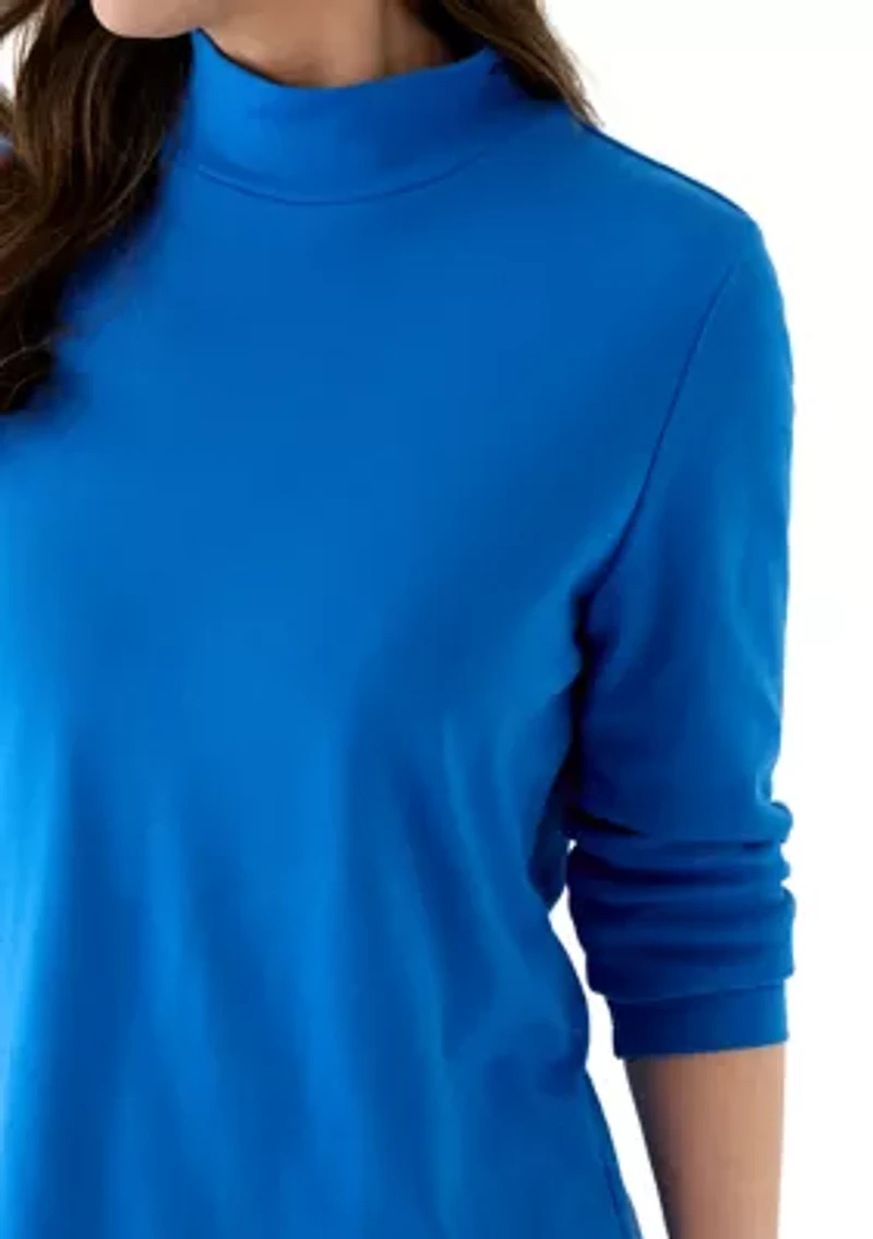 Women's Long Sleeve Mock Neck Top