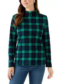 Women's Mock Neck Printed Top