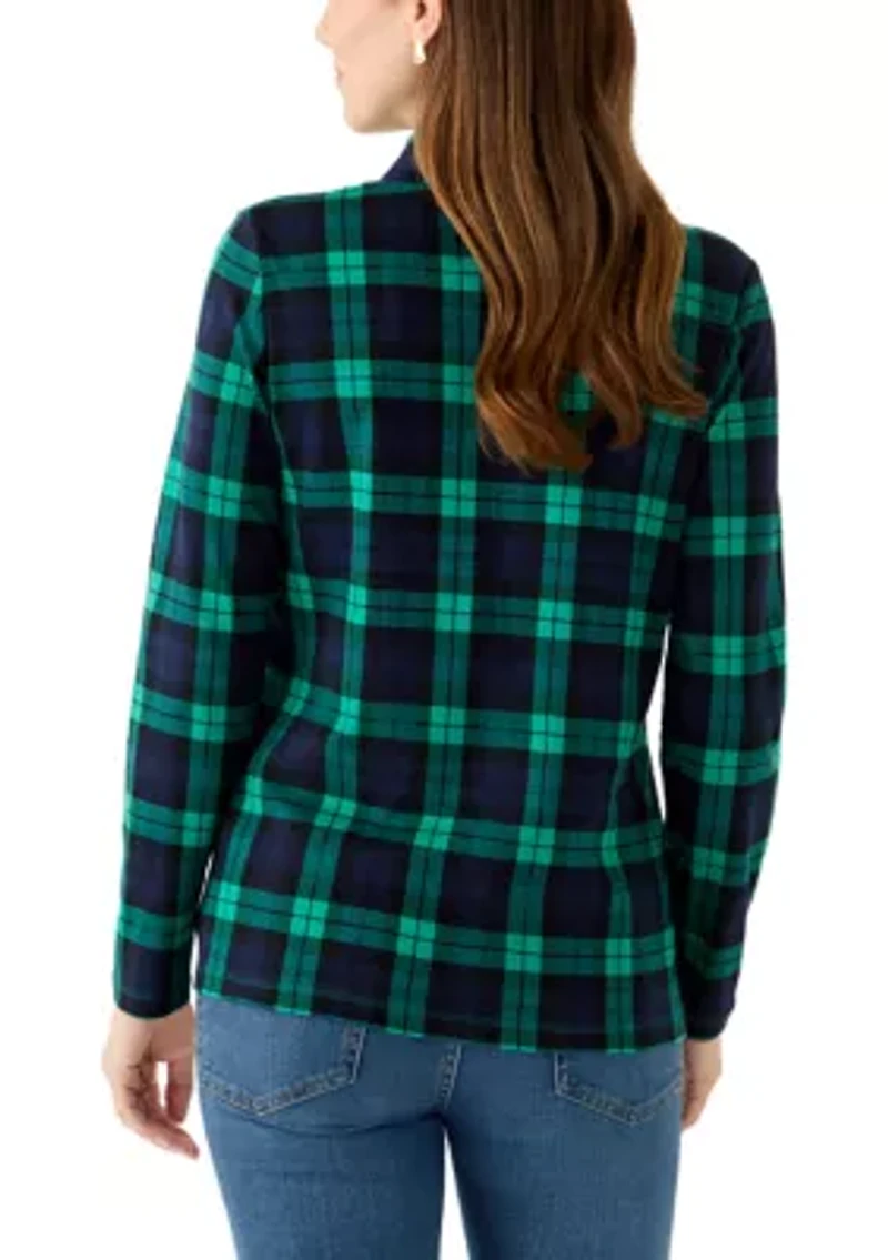 Women's Mock Neck Printed Top