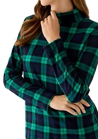 Women's Mock Neck Printed Top