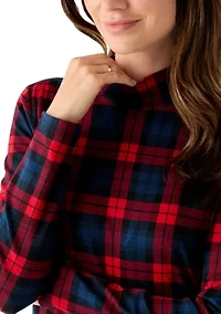 Women's Mock Neck Printed Top