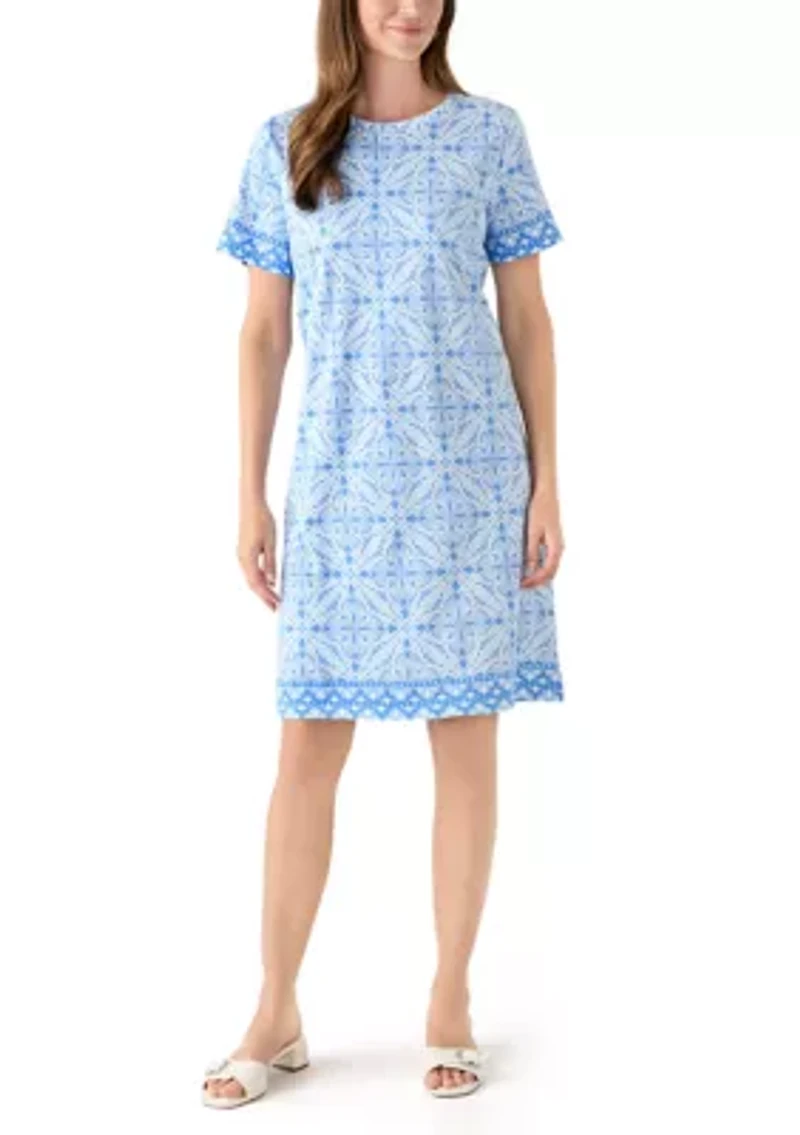 Women's Border Printed Dress
