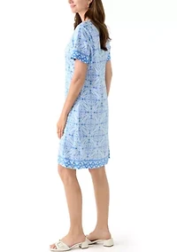Women's Border Printed Dress