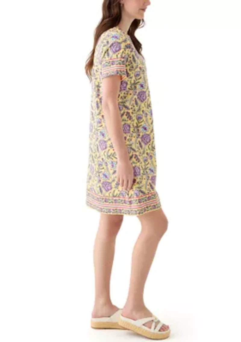 Women's Border Printed Dress
