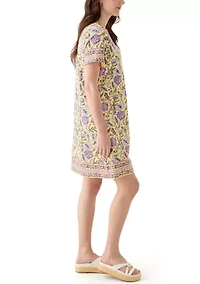 Women's Border Printed Dress