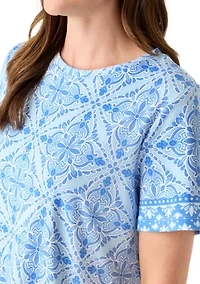 Women's Border Printed Dress