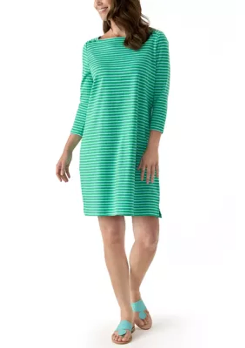 Women's Mega Stripe 3/4 Sleeve Dress