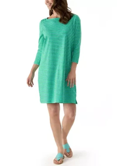 Women's Mega Stripe 3/4 Sleeve Dress
