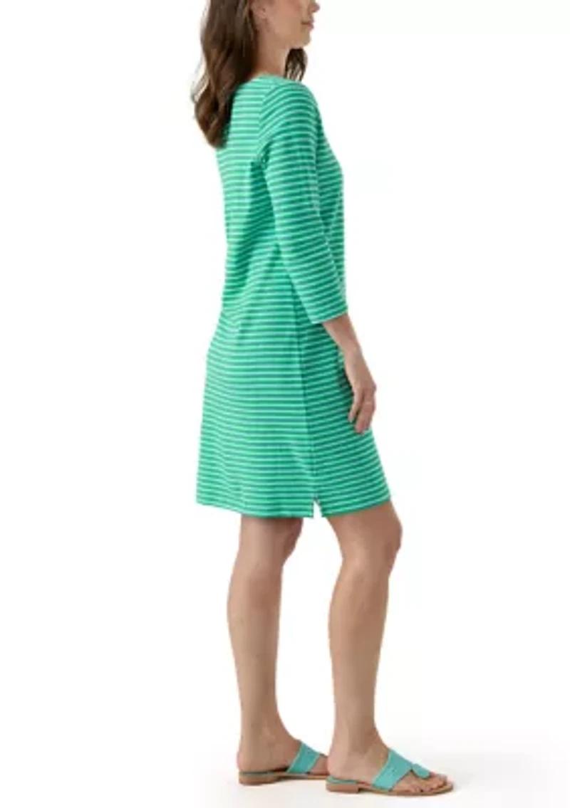 Women's Mega Stripe 3/4 Sleeve Dress