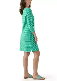 Women's Mega Stripe 3/4 Sleeve Dress