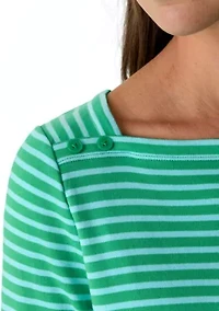 Women's Mega Stripe 3/4 Sleeve Dress