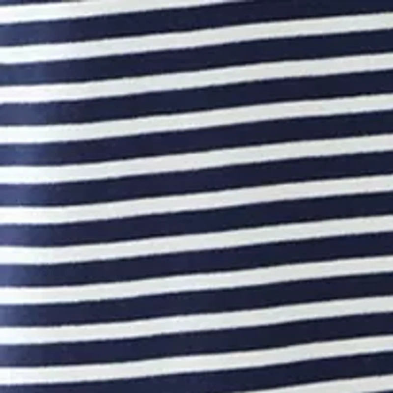 Women's 3/4 Sleeve Henley Striped Dress
