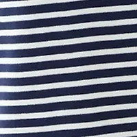 Women's 3/4 Sleeve Henley Striped Dress