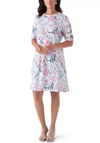 Women's Elbow Sleeve Printed Dress