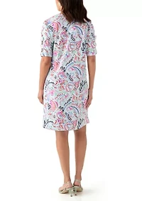 Women's Elbow Sleeve Printed Dress