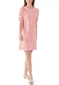 Women's Elbow Ladder Sleeve Printed Dress