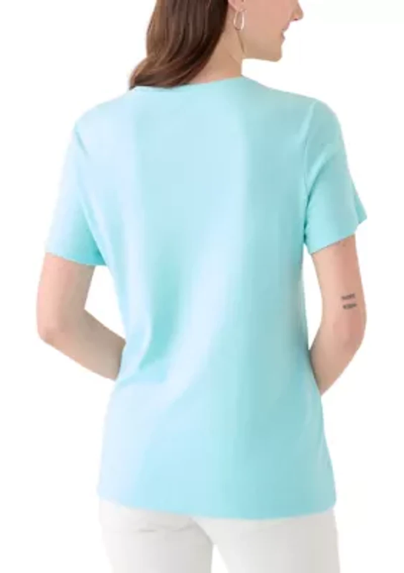 Women's Short Sleeve Heather Cotton T-Shirt