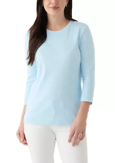 Women's 3/4 Sleeve Scenic Print T-Shirt