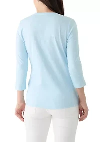 Women's 3/4 Sleeve Scenic Print T-Shirt