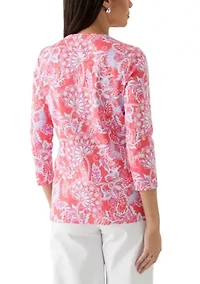 Women's 3/4 Sleeve Scenic Print T-Shirt