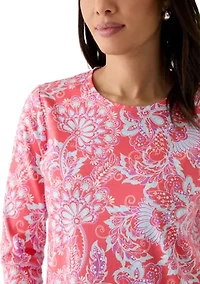 Women's 3/4 Sleeve Scenic Print T-Shirt