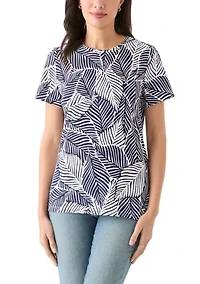 Women's Short Sleeve Crew Neck Printed T-Shirt