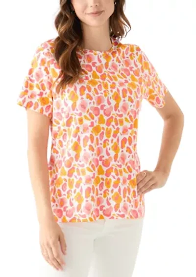 Women's Short Sleeve Crew Neck Printed T-Shirt