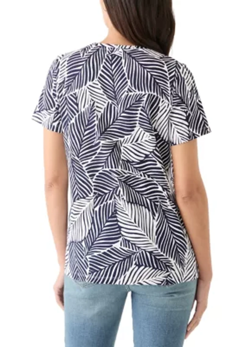 Women's Short Sleeve Crew Neck Printed T-Shirt