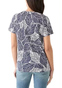 Women's Short Sleeve Crew Neck Printed T-Shirt