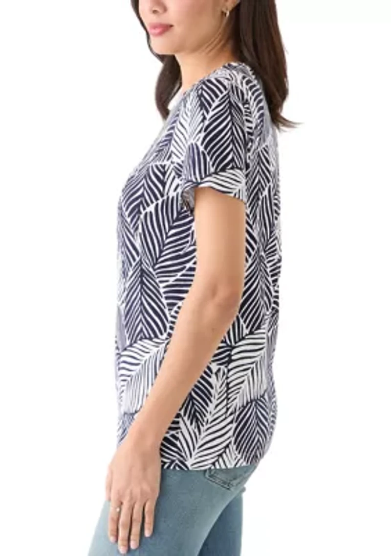 Women's Short Sleeve Crew Neck Printed T-Shirt