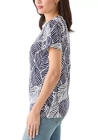 Women's Short Sleeve Crew Neck Printed T-Shirt