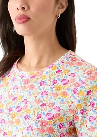 Women's Short Sleeve Crew Neck Printed T-Shirt