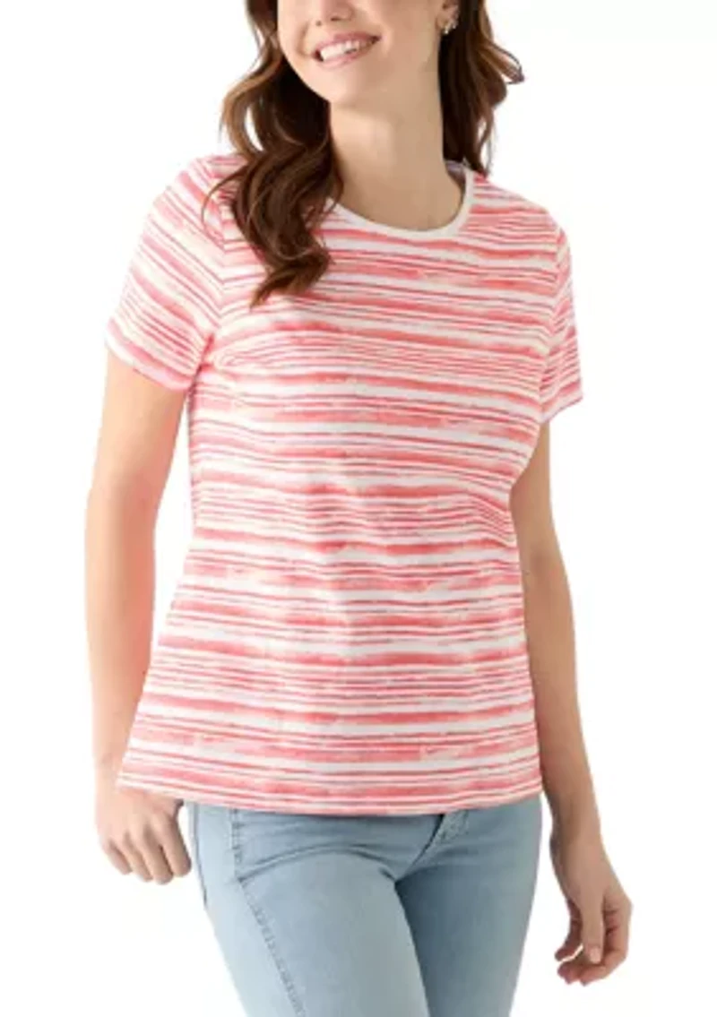 Women's Short Sleeve Crew Neck Printed T-Shirt