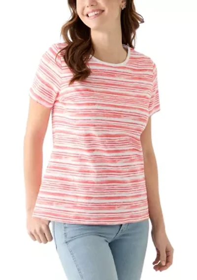 Women's Short Sleeve Crew Neck Printed T-Shirt